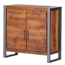 Red Living Kommode Thiery - Mango massiv / Metall - Mango Braun / Anthrazit