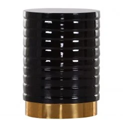 Red Living Beistelltisch Payzac I - Metall - Schwarz / Gold