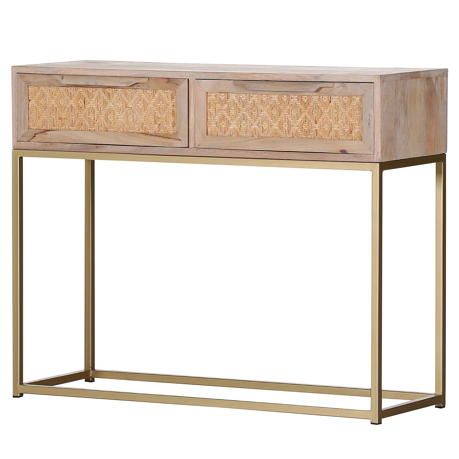 Naturoo Konsolentisch Rumilly - Rattangeflecht / Mango massiv 1 Naturoo Konsolentisch Rumilly - Rattangeflecht / Mango massiv