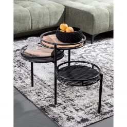 Red Living Beistelltisch Fenay III - Akazie massiv / Metall - Akazie / Schwarz -Wohnzimmermöbel boutique en ligne 1000240804 210608 14180800008 MOOD DETAILS P000000001000240804 mood