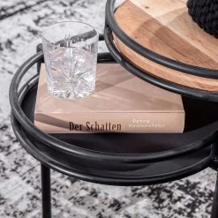 Red Living Beistelltisch Fenay III - Akazie massiv / Metall - Akazie / Schwarz -Wohnzimmermöbel boutique en ligne 1000240804 210608 14180800009 MOOD DETAILS P000000001000240804 mood