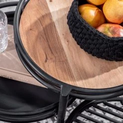 Red Living Beistelltisch Fenay III - Akazie massiv / Metall - Akazie / Schwarz -Wohnzimmermöbel boutique en ligne 1000240804 210608 14180800011 MOOD DETAILS P000000001000240804 mood