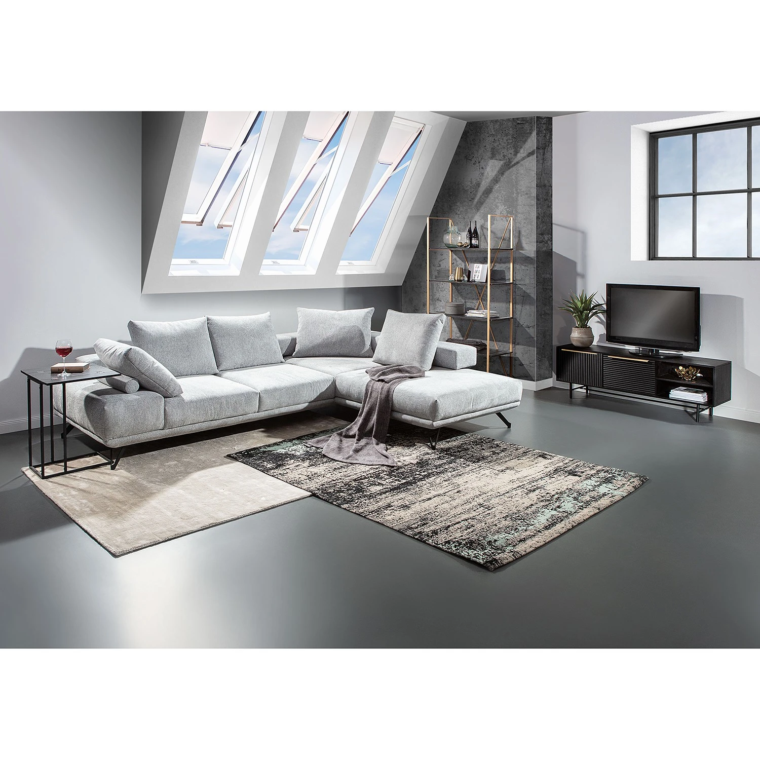 Red Living Regal Oissel - Akazie massiv / Metall - Akazie Schwarz / Gold 2 Red Living Regal Oissel - Akazie massiv / Metall - Akazie Schwarz / Gold – Bild 2