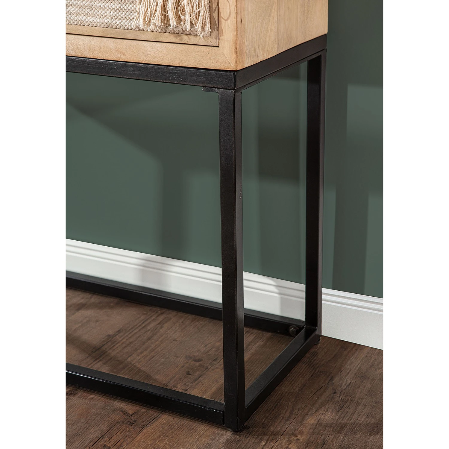 Naturoo Konsolentisch Soyans - Mango teilmassiv / Metall - Beige / Schwarz 11 Naturoo Konsolentisch Soyans - Mango teilmassiv / Metall - Beige / Schwarz – Bild 11