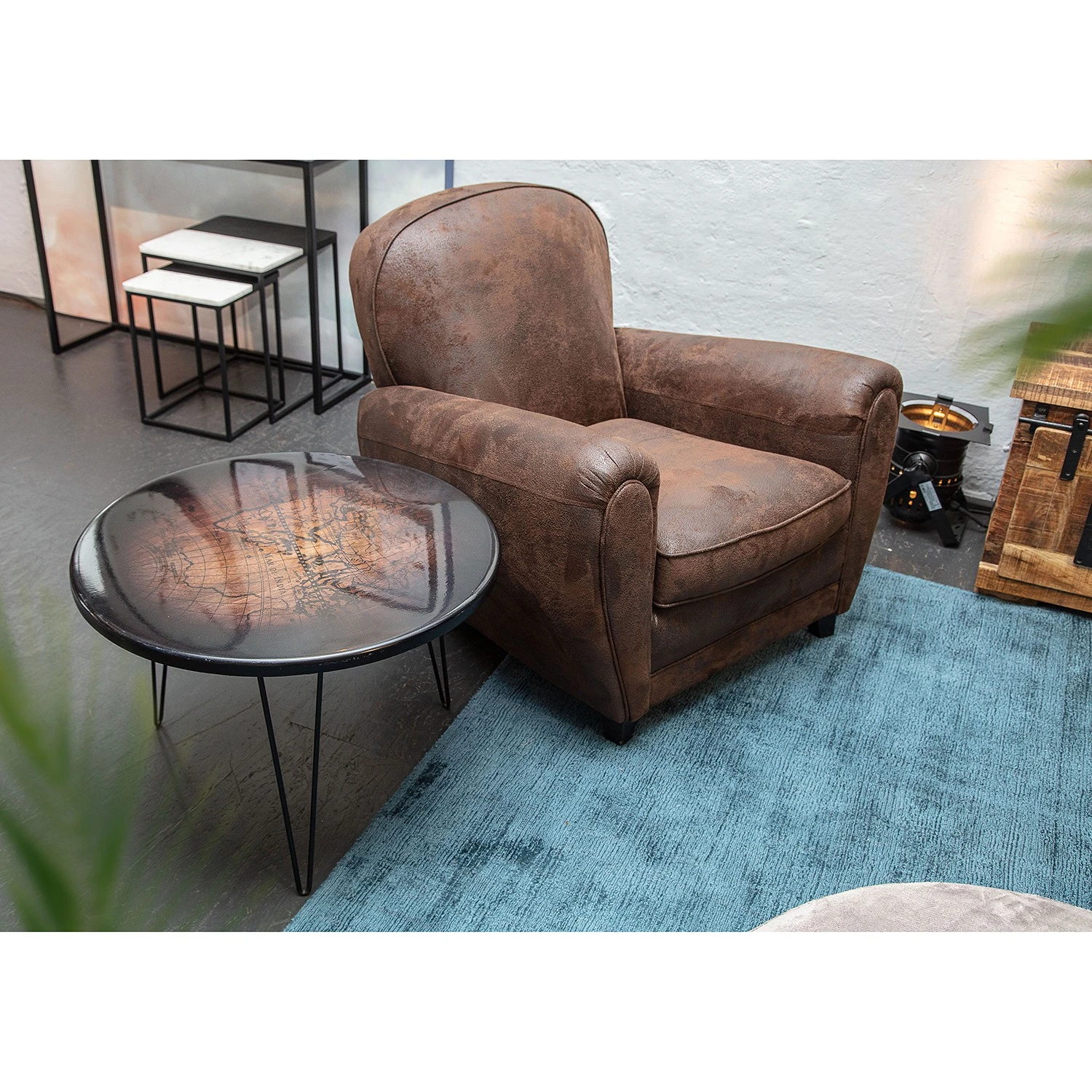 Red Living Couchtisch Jouy - Mango massiv / Metall - Braun / Schwarz 2 Red Living Couchtisch Jouy - Mango massiv / Metall - Braun / Schwarz – Bild 2