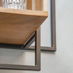 Red Living Wandregal Fenay - Akazie massiv / Metall - Akazie / Schwarz -Wohnzimmermöbel boutique en ligne 1000240833 210113 13421400191 DETAILS P000000001000240833