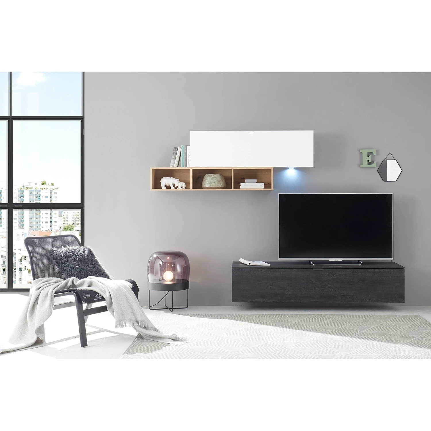 Loftscape TV-Lowboard Booster II - Eiche Schwarz - Breite: 162 cm 2 Loftscape TV-Lowboard Booster II - Eiche Schwarz - Breite: 162 cm – Bild 2