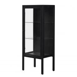 Loftscape Highboard Aregno - Glas / Metall - Schwarz - Breite: 55 cm