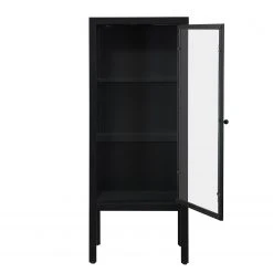 Loftscape Highboard Aregno - Glas / Metall - Schwarz - Breite: 55 cm -Wohnzimmermöbel boutique en ligne 1000241507 210113 13511200073 DETAILS P000000001000241507