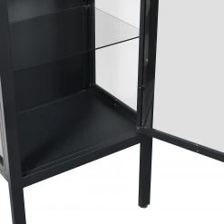 Loftscape Highboard Aregno - Glas / Metall - Schwarz - Breite: 55 cm -Wohnzimmermöbel boutique en ligne 1000241507 210113 13511700076 DETAILS P000000001000241507