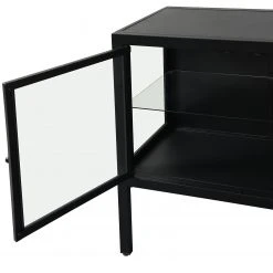Loftscape Kommode Aregno - Glas / Metall - Schwarz -Wohnzimmermöbel boutique en ligne 1000241511 210113 13514700093 DETAILS P000000001000241511