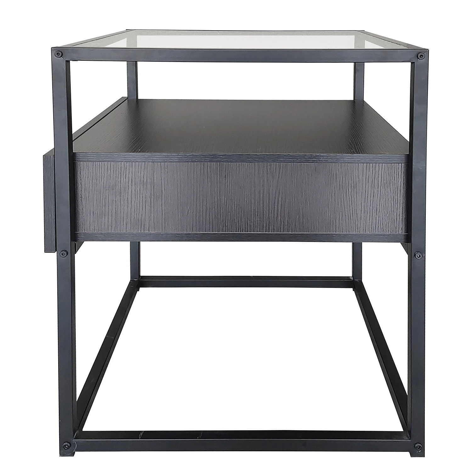 Loftscape Beistelltisch Dorsey - Glas / Metall - Schwarz / Bambus Schwarz 3 Loftscape Beistelltisch Dorsey - Glas / Metall - Schwarz / Bambus Schwarz – Bild 3