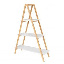 Mørteens Regal Tondern - Bambus teilmassiv - Weiß / Bambus