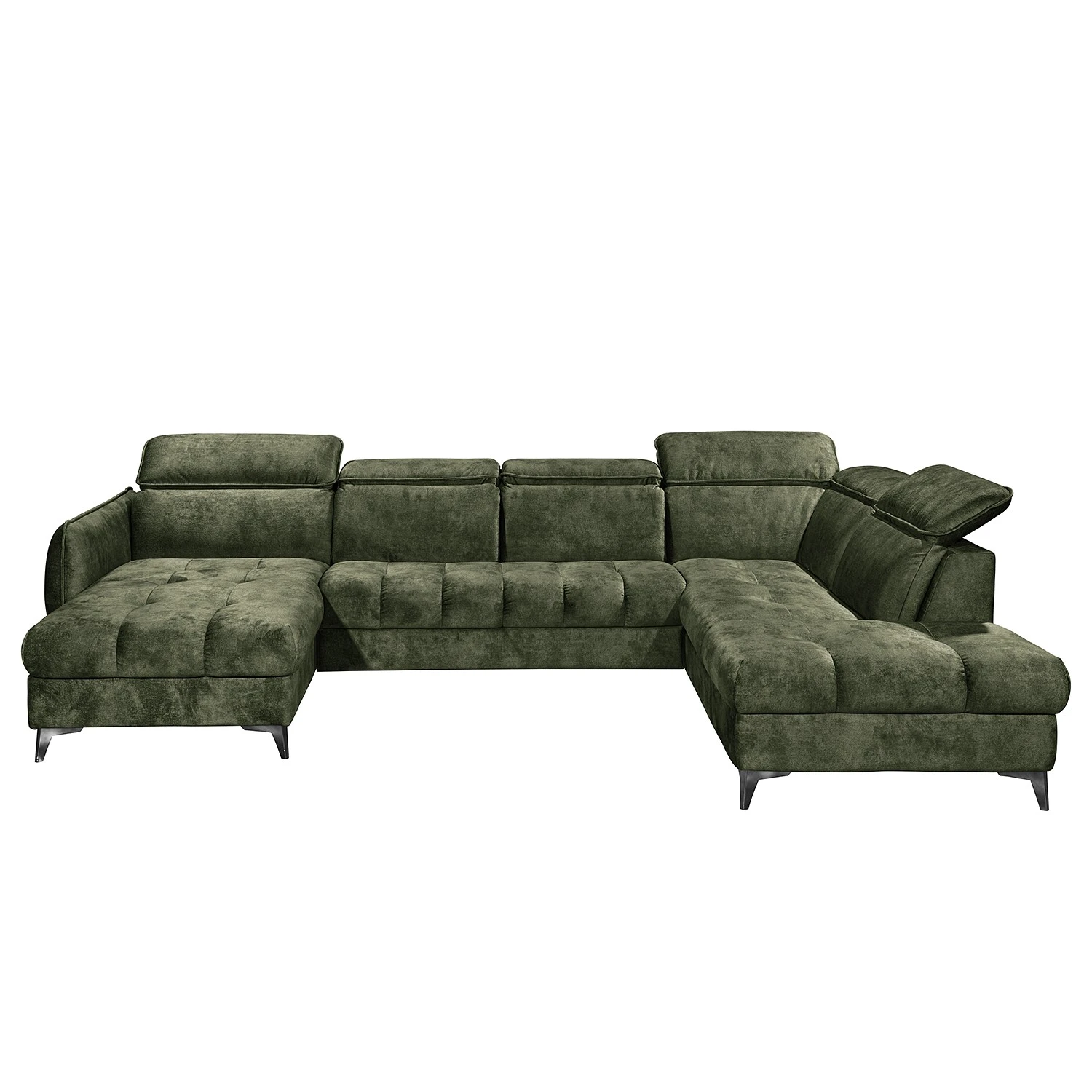 Loftscape Wohnlandschaft Grillon - Samt - Samt Insa: Moosgrün - Longchair davorstehend links / Ottomane rechts 6 Loftscape Wohnlandschaft Grillon - Samt - Samt Insa: Moosgrün - Longchair davorstehend links / Ottomane rechts – Bild 6