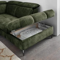 Loftscape Wohnlandschaft Grillon - Samt - Samt Insa: Moosgrün - Longchair davorstehend links / Ottomane rechts 26 Loftscape Wohnlandschaft Grillon - Samt - Samt Insa: Moosgrün - Longchair davorstehend links / Ottomane rechts -Wohnzimmermöbel boutique en ligne 1000241735 210127 18342501027 DETAILS P000000001000241735