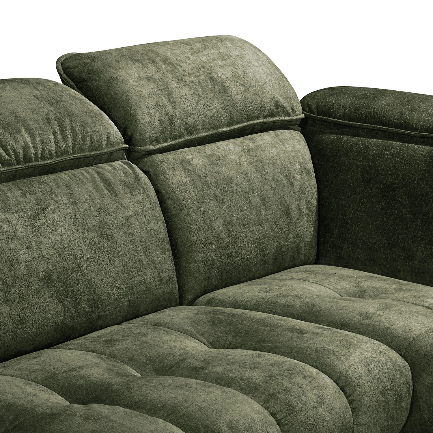 Loftscape Wohnlandschaft Grillon - Samt - Samt Insa: Moosgrün - Longchair davorstehend links / Ottomane rechts 12 Loftscape Wohnlandschaft Grillon - Samt - Samt Insa: Moosgrün - Longchair davorstehend links / Ottomane rechts – Bild 12