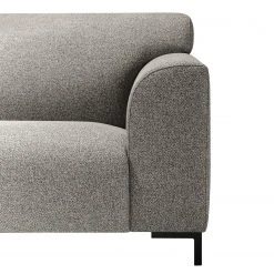 Studio Copenhagen Ecksofa Lussant - Flachgewebe Shina: Hellgrau - Ottomane davorstehend links - Schwarz -Wohnzimmermöbel boutique en ligne 1000242187 210217 08330300096 DETAILS P000000001000242187