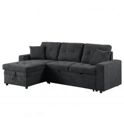 Loftscape Ecksofa Luglon - Webstoff - Anthrazit