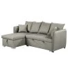 Loftscape Ecksofa Lillers - Webstoff - Hellgrau - Longchair davorstehend links