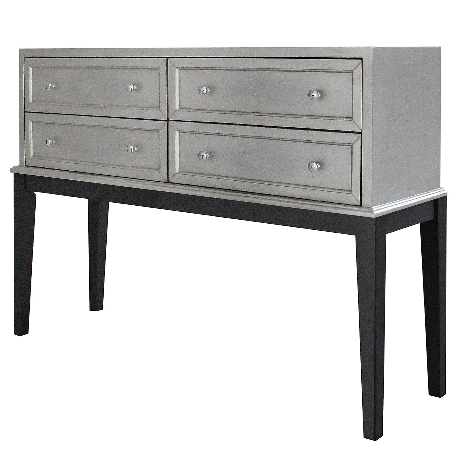 Red Living Kommode Vaunac - Matt Silber / Schwarz 1 Red Living Kommode Vaunac - Matt Silber / Schwarz