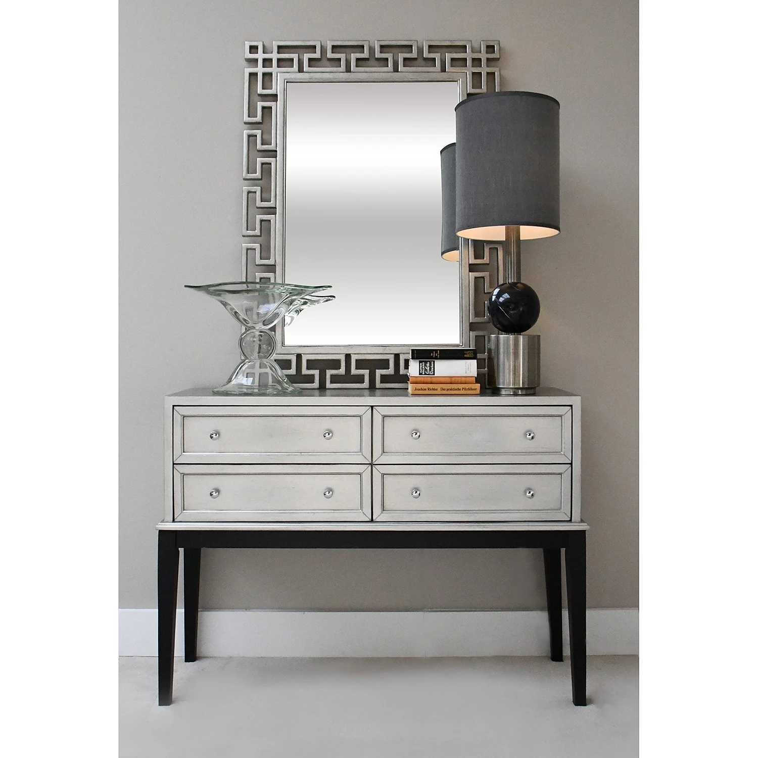 Red Living Kommode Vaunac - Matt Silber / Schwarz 2 Red Living Kommode Vaunac - Matt Silber / Schwarz – Bild 2