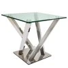 Loftscape Beistelltisch Vareilles II - Glas / Edelstahl - Chrom