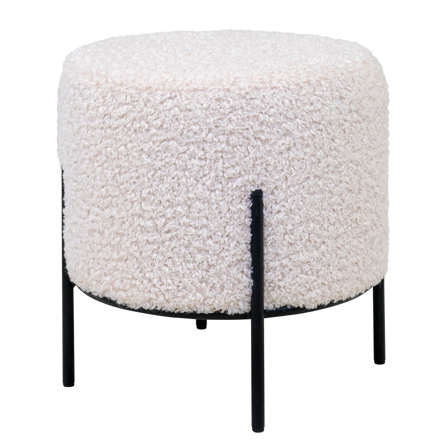 Red Living Pouf Le Fay - Webstoff - Weiß 1 Red Living Pouf Le Fay - Webstoff - Weiß