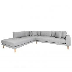 Red Living Ecksofa La Rose II - Webstoff - Ecke davorstehend links