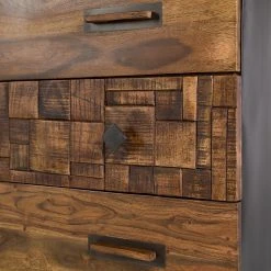 Wolf-Möbel Kommode Bazac - Akazie massiv - Akazie / Dunkelgrau -Wohnzimmermöbel boutique en ligne 1000243203 220311 038 DETAILS P000000001000243203