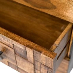 Wolf-Möbel Kommode Bazac - Akazie massiv - Akazie / Dunkelgrau -Wohnzimmermöbel boutique en ligne 1000243203 220311 039 DETAILS P000000001000243203