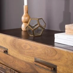 Wolf-Möbel Kommode Bazac - Akazie massiv - Akazie / Dunkelgrau -Wohnzimmermöbel boutique en ligne 1000243203 220311 040 DETAILS P000000001000243203