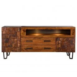 Wolf-Möbel Sideboard Bazac - Inkl. Beleuchtung - Akazie massiv - Akazie / Dunkelgrau 23 Wolf-Möbel Sideboard Bazac - Inkl. Beleuchtung - Akazie massiv - Akazie / Dunkelgrau -Wohnzimmermöbel boutique en ligne 1000243213 220314 040 DETAILS P000000001000243213