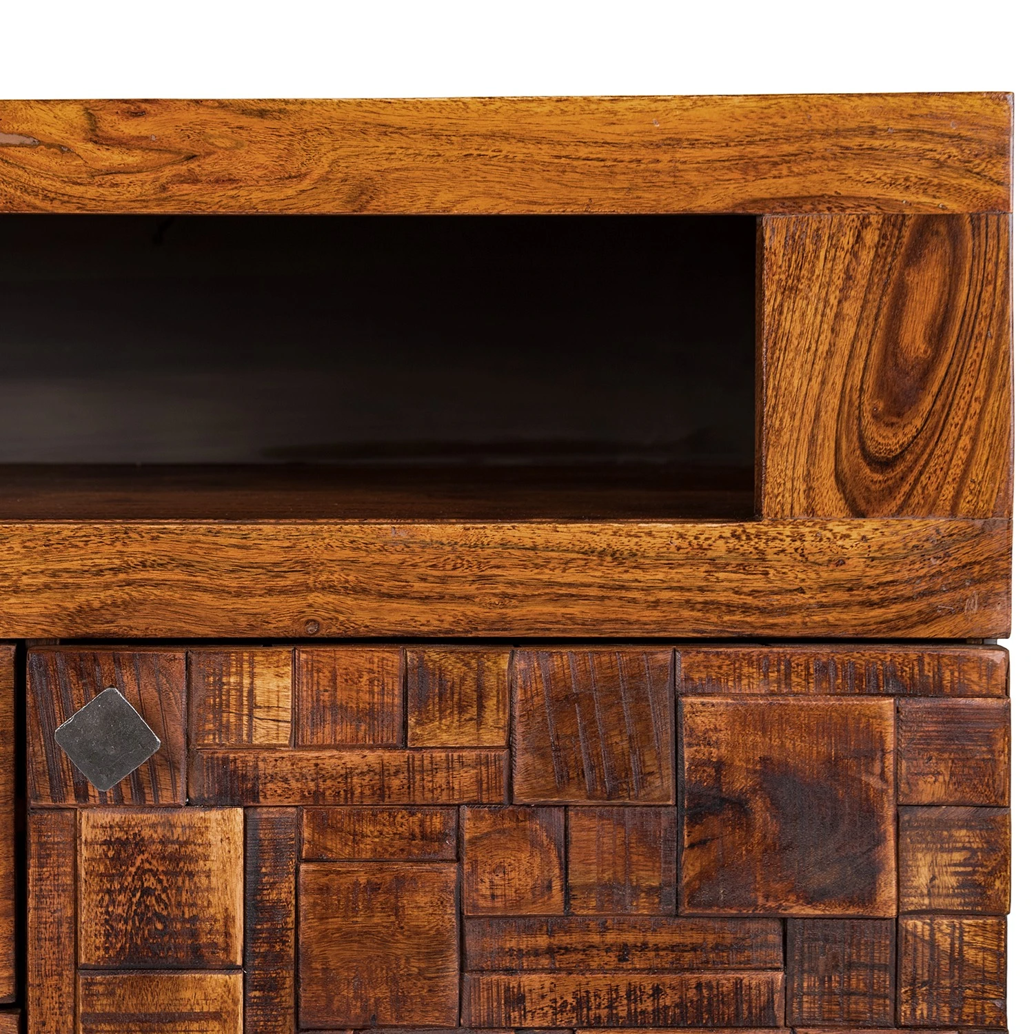 Wolf-Möbel Sideboard Bazac - Inkl. Beleuchtung - Akazie massiv - Akazie / Dunkelgrau 10 Wolf-Möbel Sideboard Bazac - Inkl. Beleuchtung - Akazie massiv - Akazie / Dunkelgrau – Bild 10