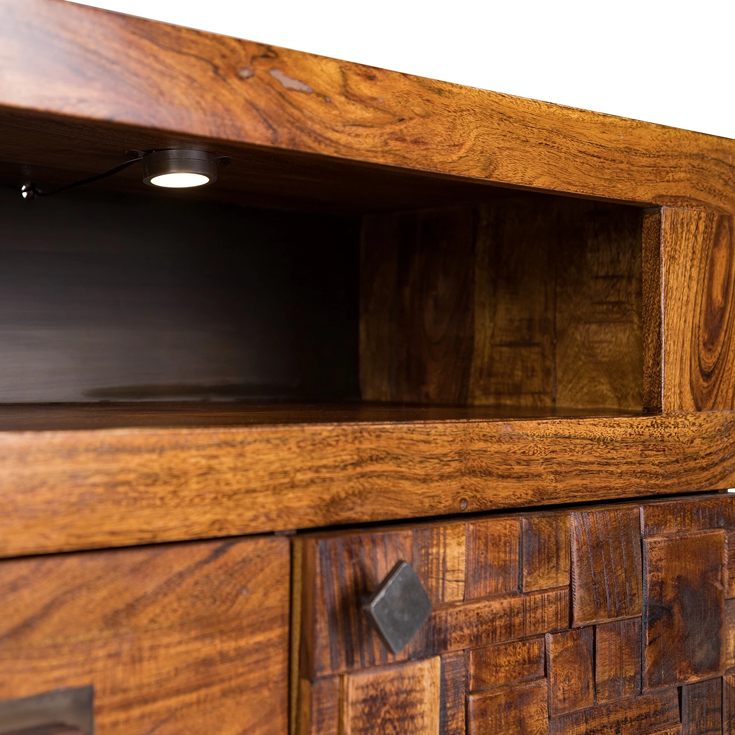 Wolf-Möbel Sideboard Bazac - Inkl. Beleuchtung - Akazie massiv - Akazie / Dunkelgrau 11 Wolf-Möbel Sideboard Bazac - Inkl. Beleuchtung - Akazie massiv - Akazie / Dunkelgrau – Bild 11