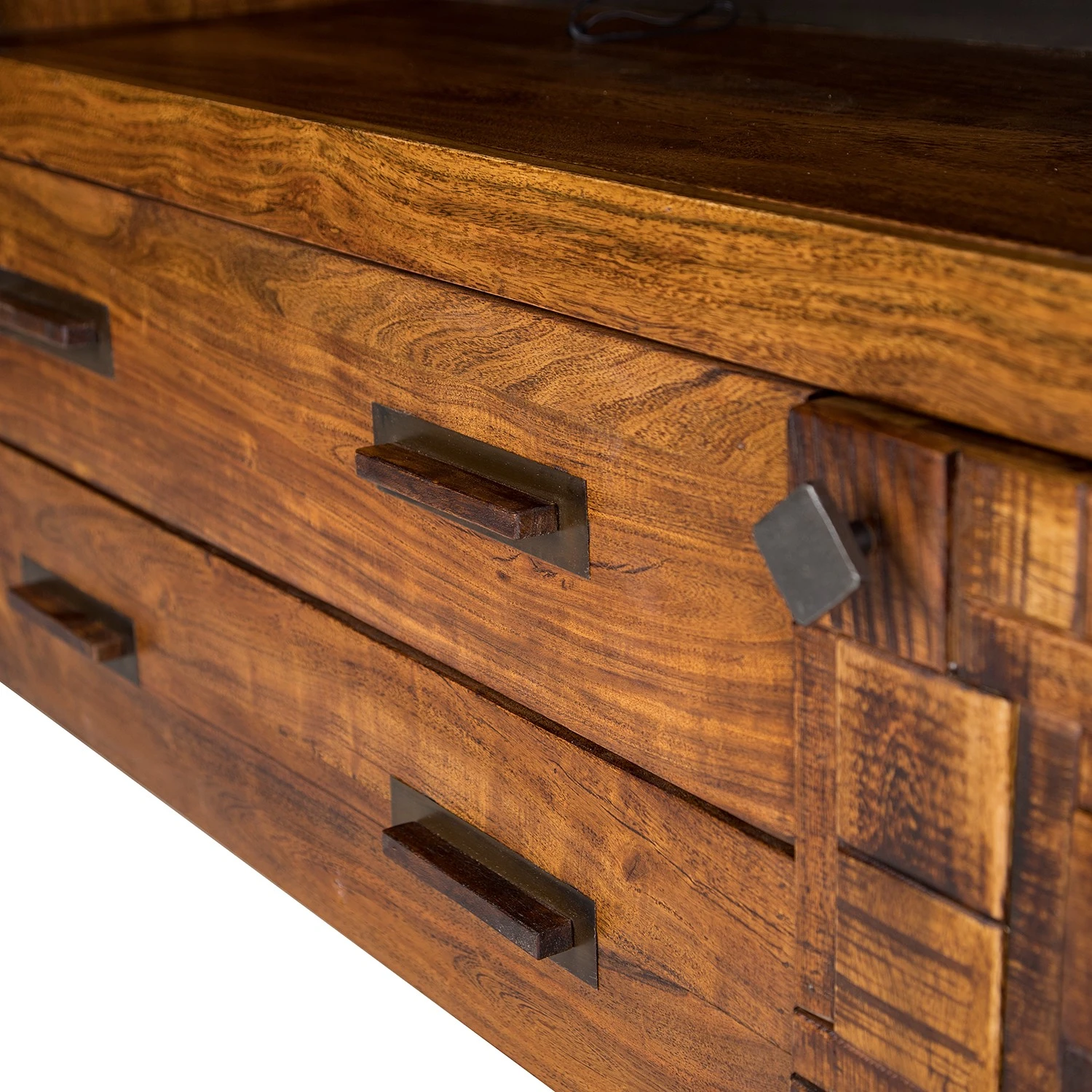 Wolf-Möbel Sideboard Bazac - Inkl. Beleuchtung - Akazie massiv - Akazie / Dunkelgrau 12 Wolf-Möbel Sideboard Bazac - Inkl. Beleuchtung - Akazie massiv - Akazie / Dunkelgrau – Bild 12