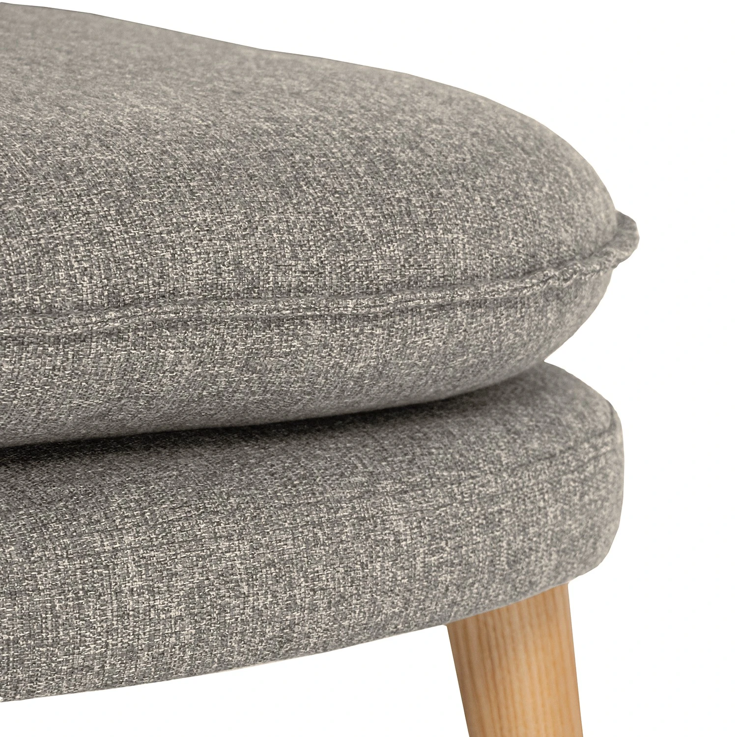 Fredriks Polsterhocker Farnay - Webstoff - Webstoff Sogol: Grau 4 Fredriks Polsterhocker Farnay - Webstoff - Webstoff Sogol: Grau – Bild 4