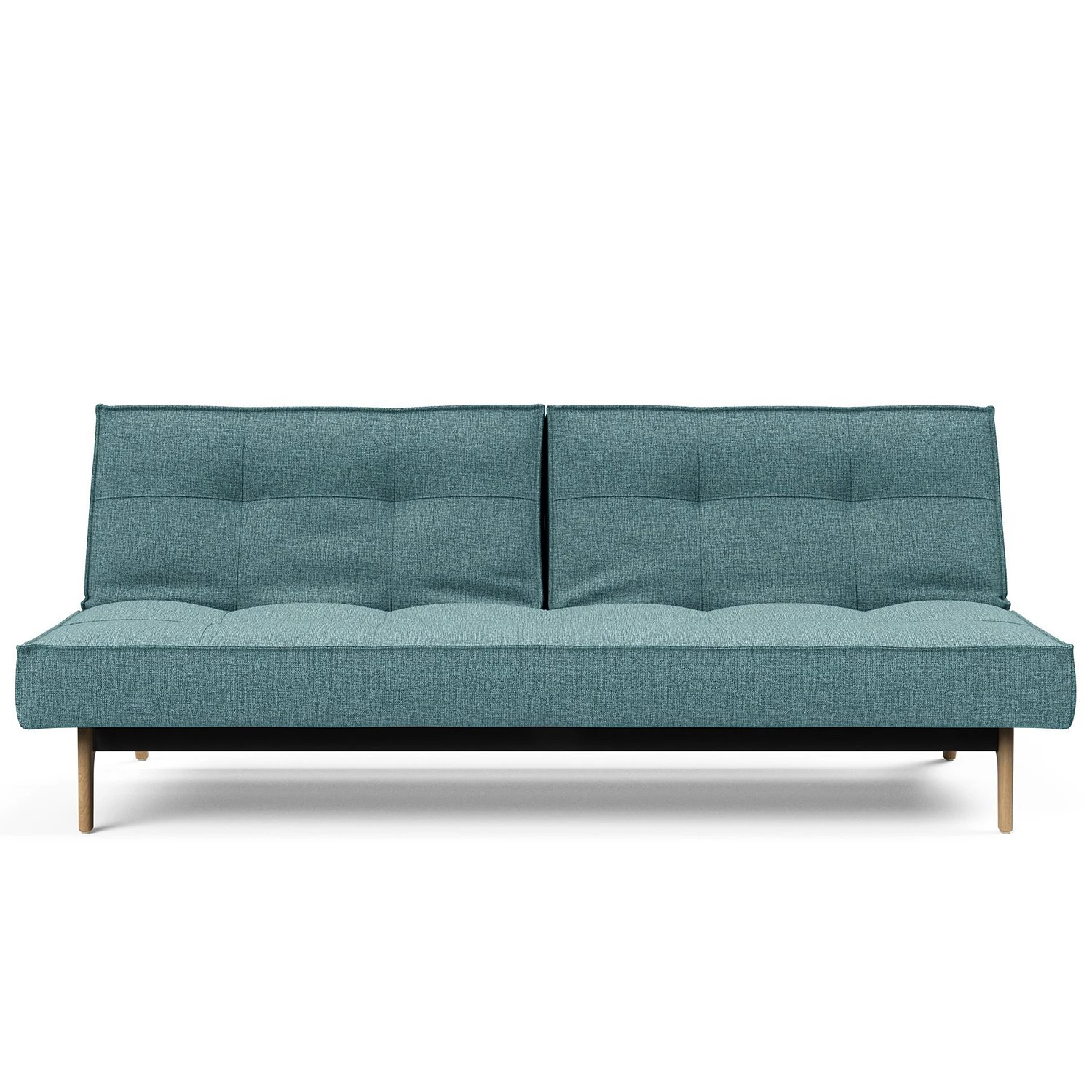 Innovation Möbel Schlafsofa Splitback Eik - Stoff Mixed Dance: Light Blue - Eiche Hell 2 Innovation Möbel Schlafsofa Splitback Eik - Stoff Mixed Dance: Light Blue - Eiche Hell – Bild 2