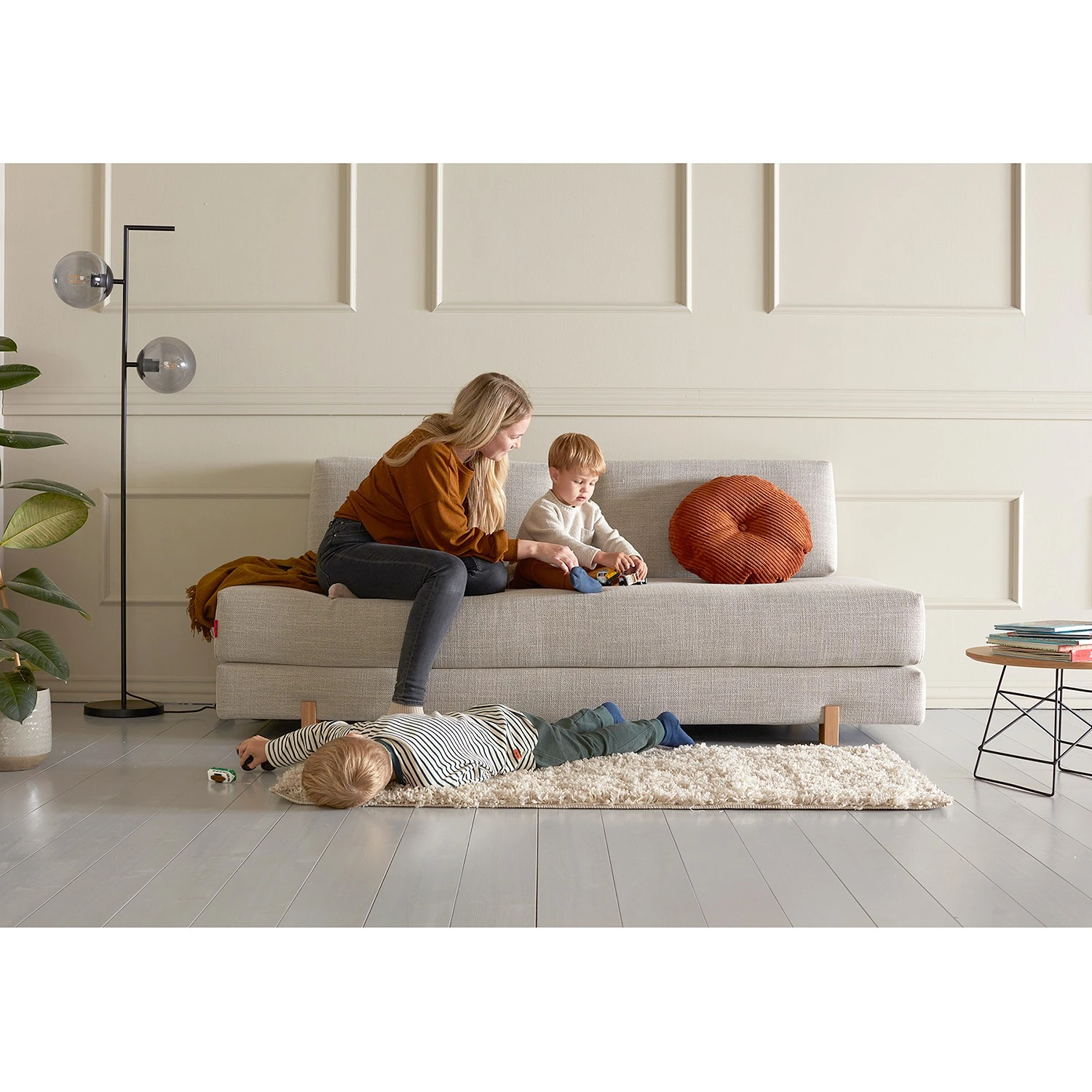 Innovation Möbel Schlafsofa Sigmund - Webstoff - Webstoff Kenya: Gravel - Eiche Hell 6 Innovation Möbel Schlafsofa Sigmund - Webstoff - Webstoff Kenya: Gravel - Eiche Hell – Bild 6