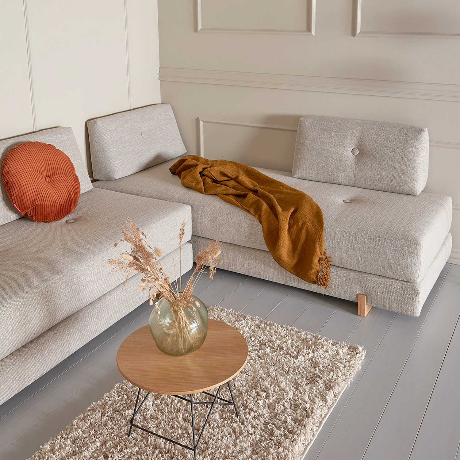 Innovation Möbel Schlafsofa Sigmund - Webstoff - Webstoff Kenya: Gravel - Eiche Hell 7 Innovation Möbel Schlafsofa Sigmund - Webstoff - Webstoff Kenya: Gravel - Eiche Hell – Bild 7