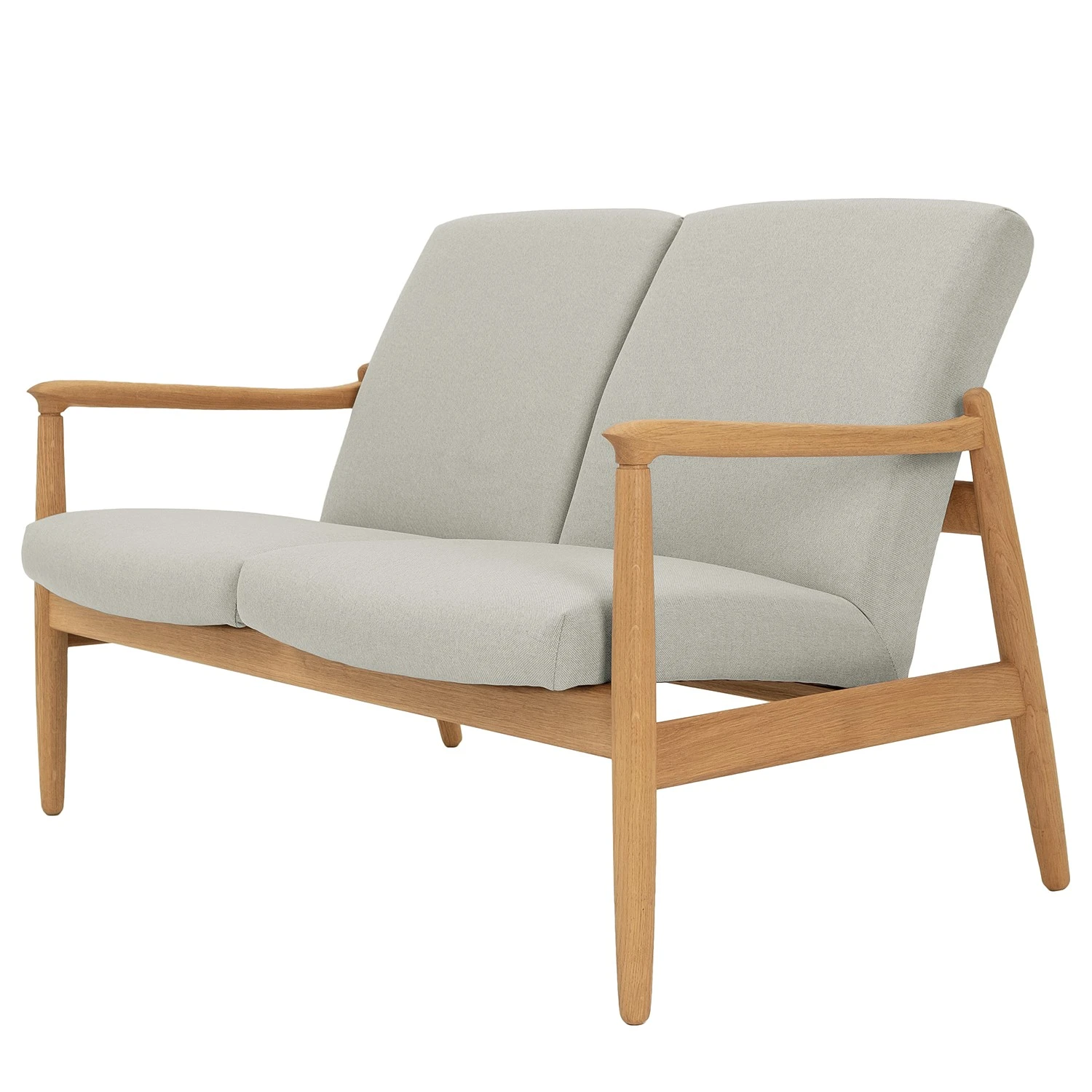 Studio Copenhagen Sofa Froid (2-Sitzer) - Webstoff - Webstoff Baca: Hellgrau - Eiche Hell 3 Studio Copenhagen Sofa Froid (2-Sitzer) - Webstoff - Webstoff Baca: Hellgrau - Eiche Hell – Bild 3