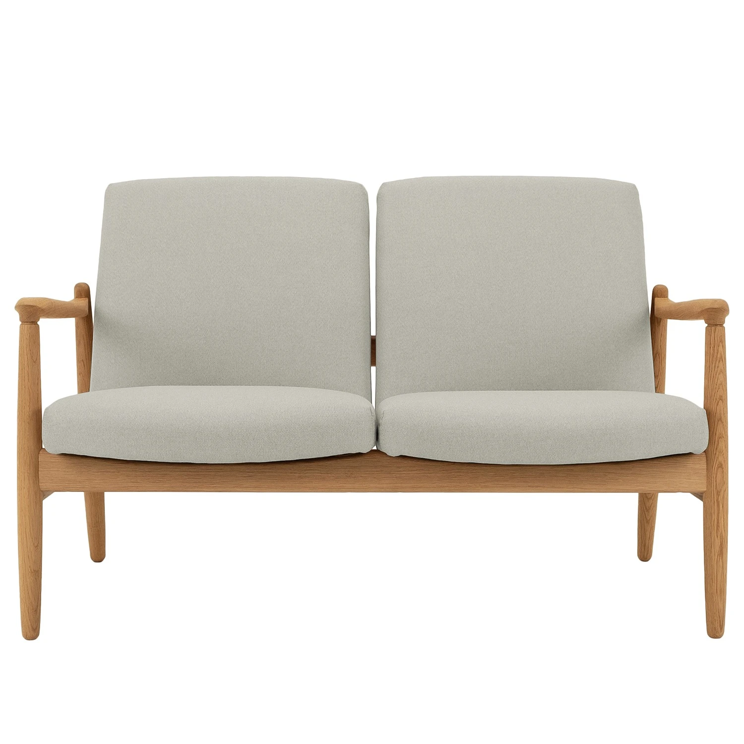 Studio Copenhagen Sofa Froid (2-Sitzer) - Webstoff - Webstoff Baca: Hellgrau - Eiche Hell 4 Studio Copenhagen Sofa Froid (2-Sitzer) - Webstoff - Webstoff Baca: Hellgrau - Eiche Hell – Bild 4