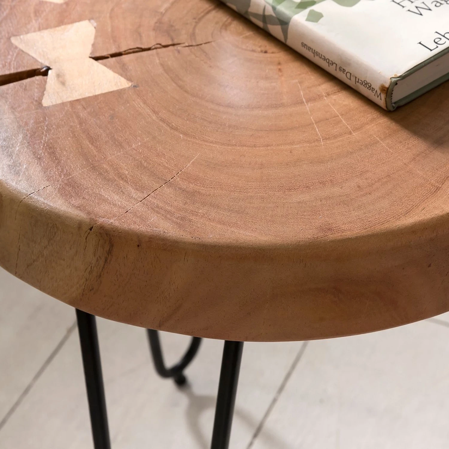 Naturoo Beistelltisch Loudet - Akazie massiv / Metall - Akazie / Schwarz 5 Naturoo Beistelltisch Loudet - Akazie massiv / Metall - Akazie / Schwarz – Bild 5