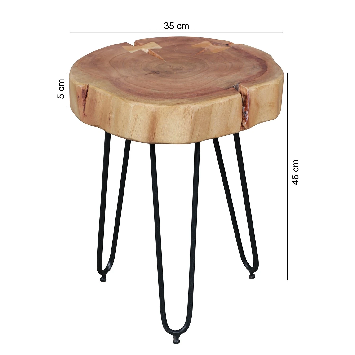 Naturoo Beistelltisch Loudet - Akazie massiv / Metall - Akazie / Schwarz 7 Naturoo Beistelltisch Loudet - Akazie massiv / Metall - Akazie / Schwarz – Bild 7