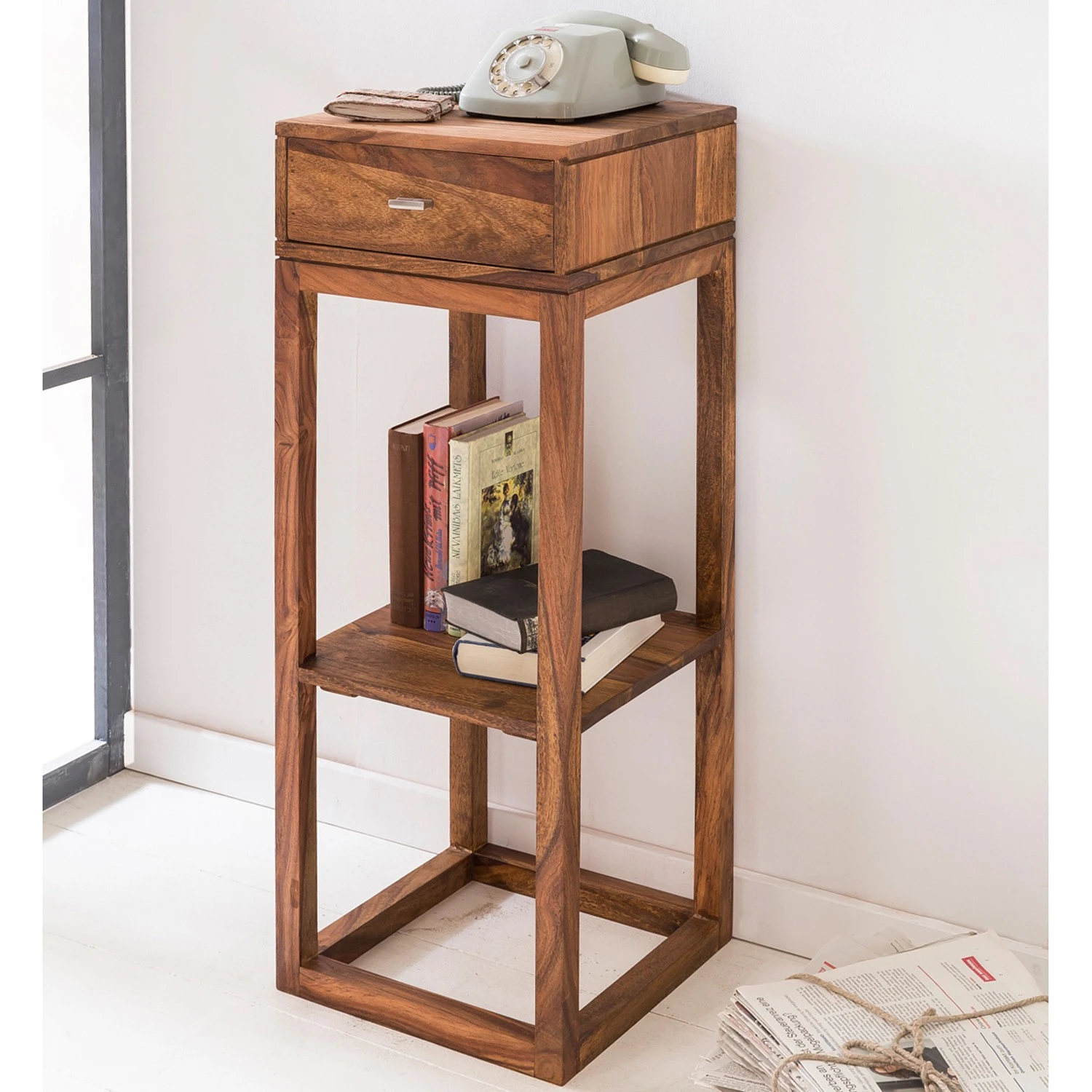 Naturoo Beistelltisch Verniolle IV - Sheesham massiv 2 Naturoo Beistelltisch Verniolle IV - Sheesham massiv – Bild 2