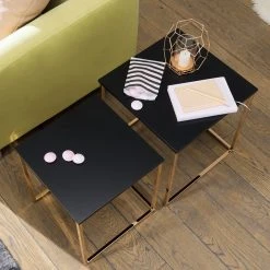 Loftscape Beistelltisch Menville (2er-Set) - Schwarz / Roségold 8 Loftscape Beistelltisch Menville (2er-Set) - Schwarz / Roségold -Wohnzimmermöbel boutique en ligne 1000244883 210202 14594400226 MOOD DETAILS P000000001000244883 mood