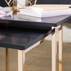 Loftscape Beistelltisch Menville (2er-Set) - Schwarz / Roségold 10 Loftscape Beistelltisch Menville (2er-Set) - Schwarz / Roségold -Wohnzimmermöbel boutique en ligne 1000244883 210202 14595000228 DETAILS P000000001000244883