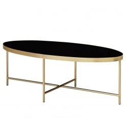 Loftscape Couchtisch Hitte - Glas / Metall - Schwarz / Gold