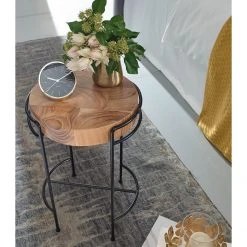 Red Living Beistelltisch Helette - Akazie massiv / Metall - Akazie / Schwarz -Wohnzimmermöbel boutique en ligne 1000244891 210202 15020800275 MOOD DETAILS P000000001000244891 mood