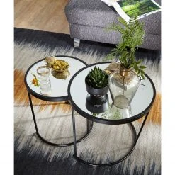 Loftscape Beistelltisch Menglon - Glas / Metall - Schwarz -Wohnzimmermöbel boutique en ligne 1000244898 210202 15042000316 MOOD DETAILS P000000001000244898 mood