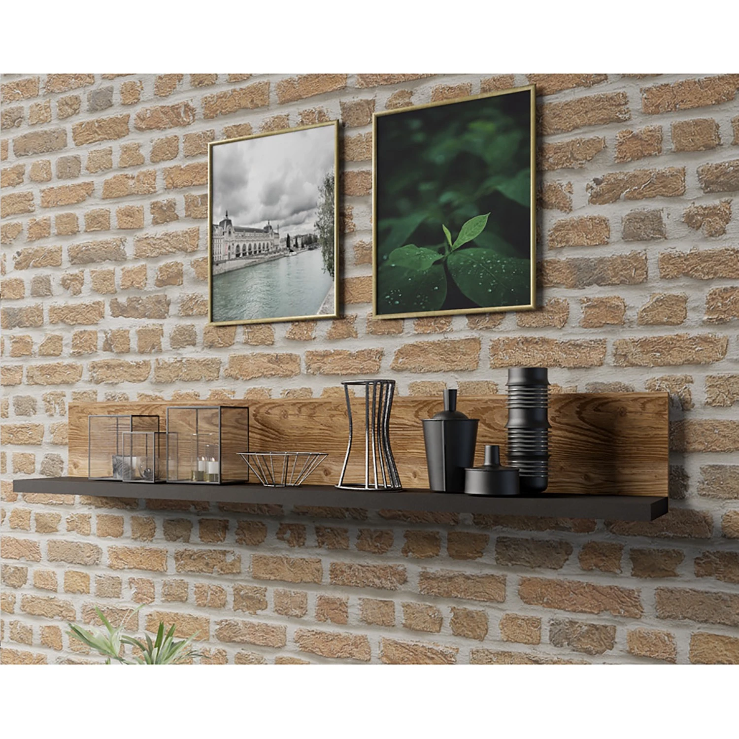 Red Living Wandboard Turriers - Fichte Dekor / Matt Schwarz 2 Red Living Wandboard Turriers - Fichte Dekor / Matt Schwarz – Bild 2